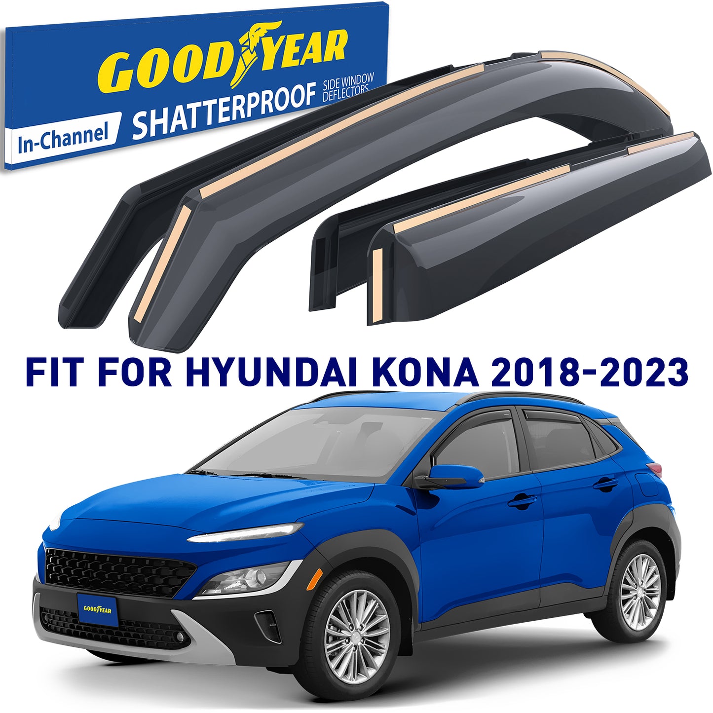 GOODYEAR In-Channel Window Deflectors Shatterproof