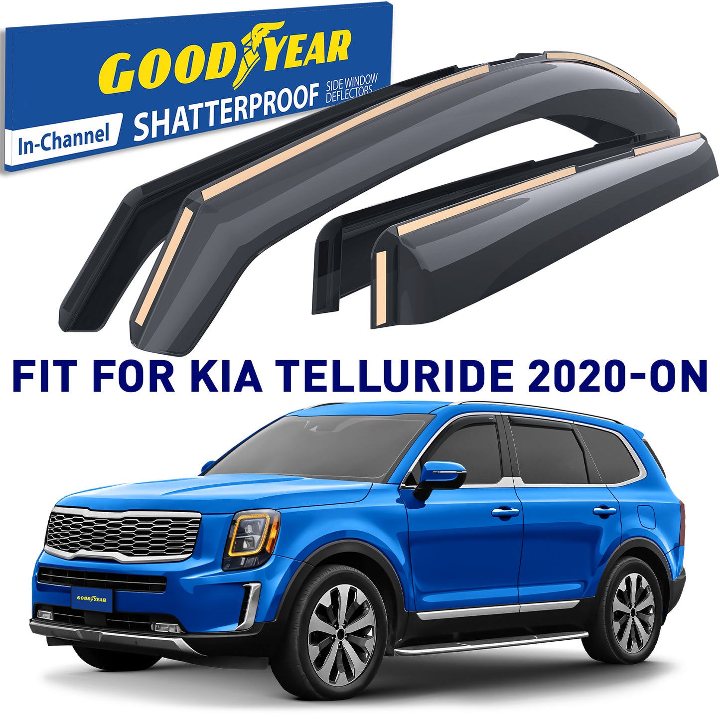 GOODYEAR In-Channel Window Deflectors Shatterproof