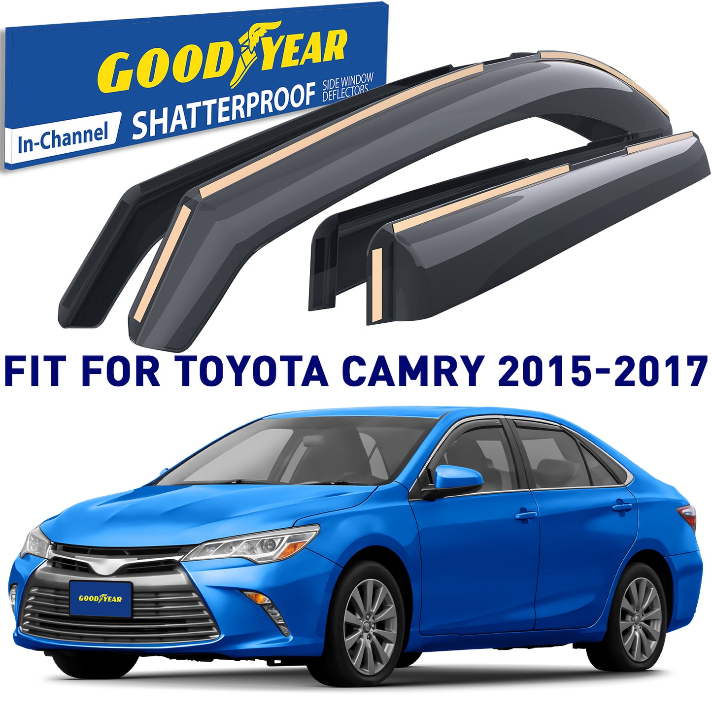 GOODYEAR In-Channel Window Deflectors Shatterproof