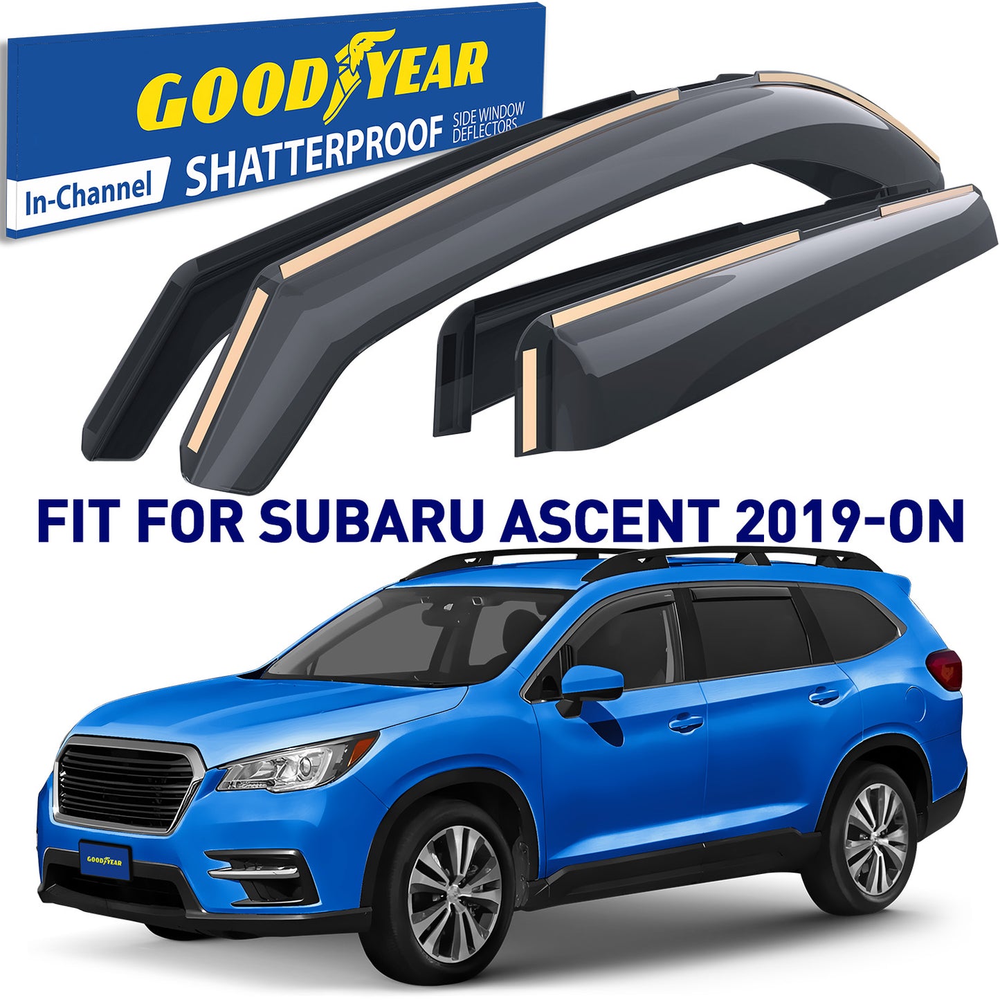 GOODYEAR In-Channel Window Deflectors Shatterproof