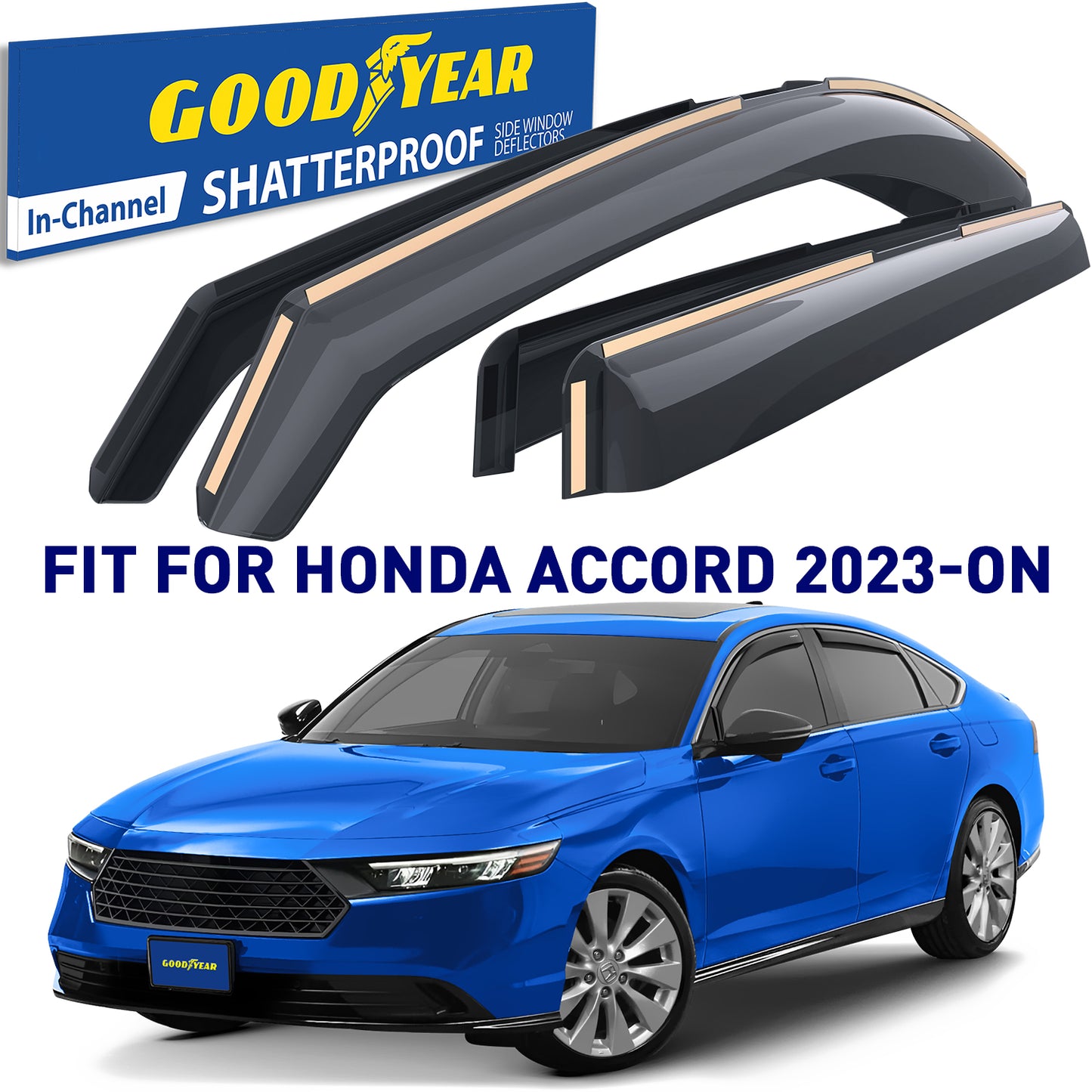 GOODYEAR In-Channel Window Deflectors Shatterproof