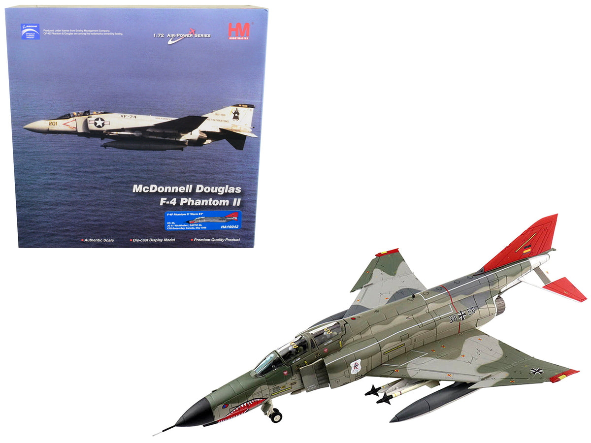 McDonnell Douglas F-4F Phantom II "Norm 81" Fighter Aircraft "JG 71 "Richthofen" GAFTIC 86 CFB Goose Bay Canada" (May 1986) "Air Power Series" 1/72 Diecast Model by Hobby Master free shipping USA