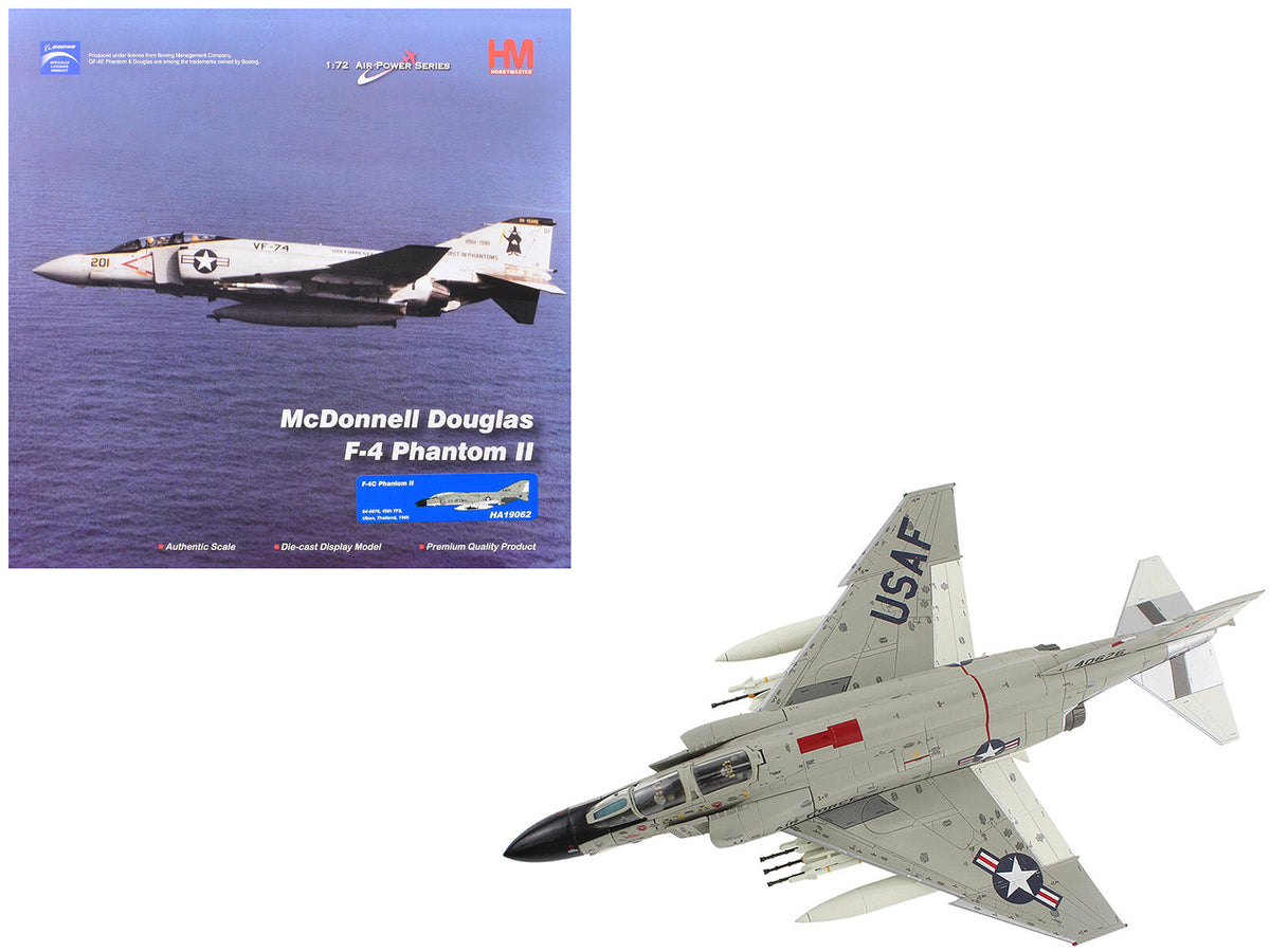 McDonnell Douglas F-4C Phantom II Fighter-Bomber Aircraft "45th TFS Ubon Thailand" (1965) United States Air Force "Air Power Series" 1/72 Diecast Model by Hobby Master free shipping USA