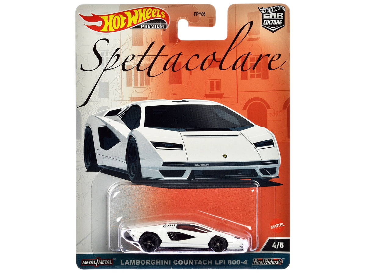 Lamborghini Countach LPI 800-4 White "Spettacolare" Series Diecast Model Car by Hot Wheels free shipping USA