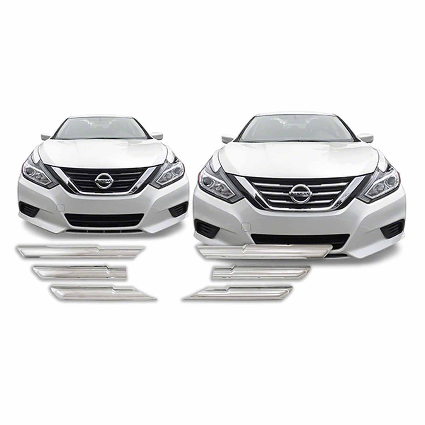 Coast To Coast Grille Insert Overlay Horizontal Bar 6 Pc Chrome ABS