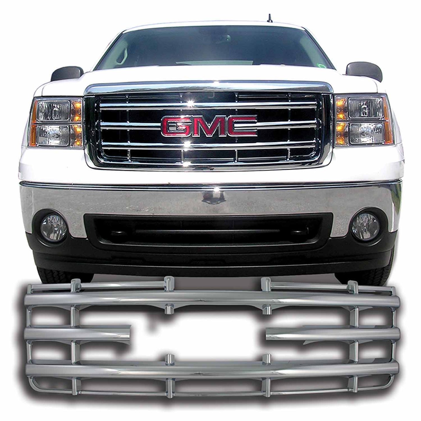 Coast To Coast Grille Insert Overlay Horizontal Bar 1 Pc Chrome ABS