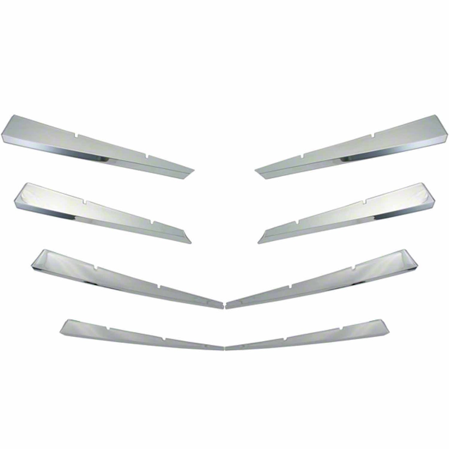 Coast To Coast Grille Insert Overlay Horizontal Bar 8 Pc Chrome ABS