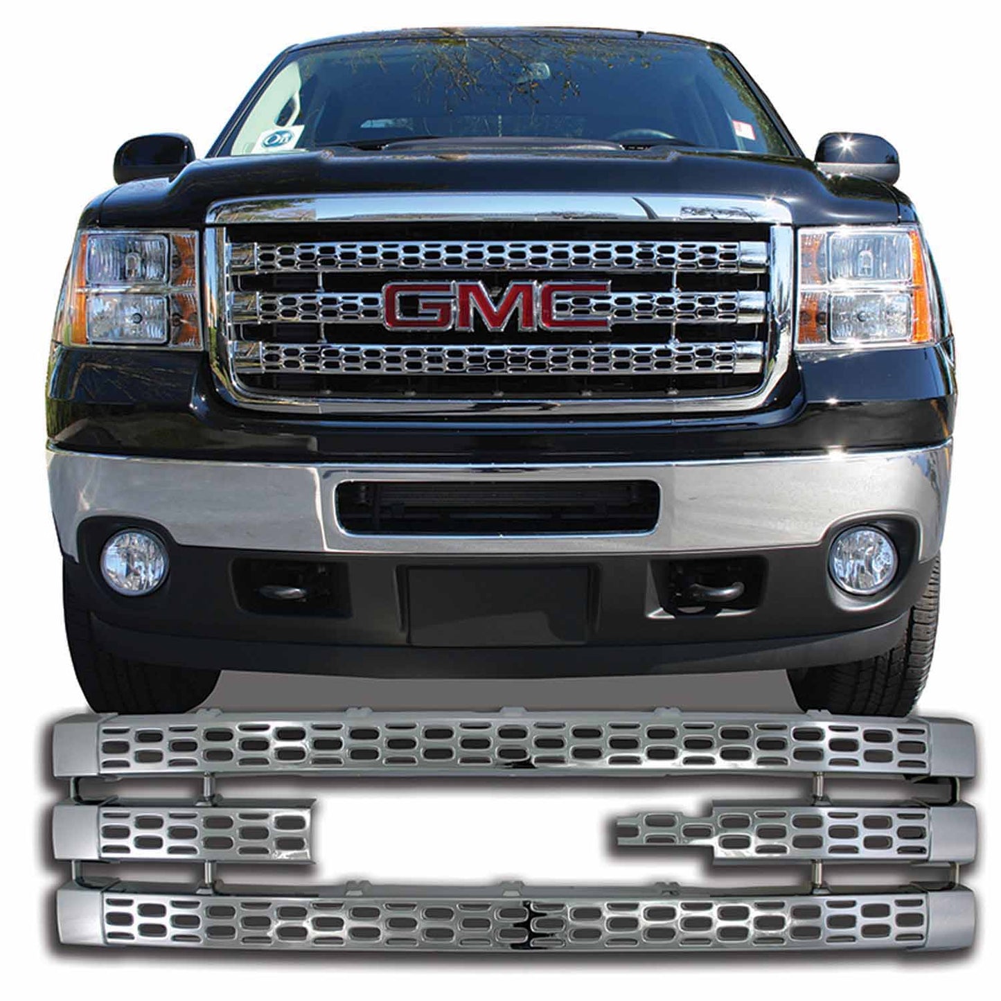 Coast To Coast Grille Insert Overlay Honeycomb Style 1 Pce Chrom ABS