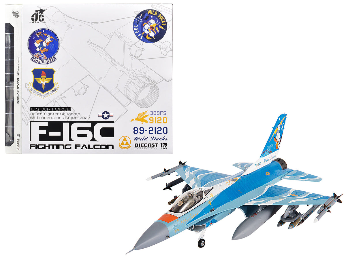 Lockheed F-16C Fighting Falcon Fighter Aircraft "309th Fighter Squadron 56th Operations Group Wild Ducks" (2022) United States Air Force 1/72 Diecast Model by JC Wings free shipping USA