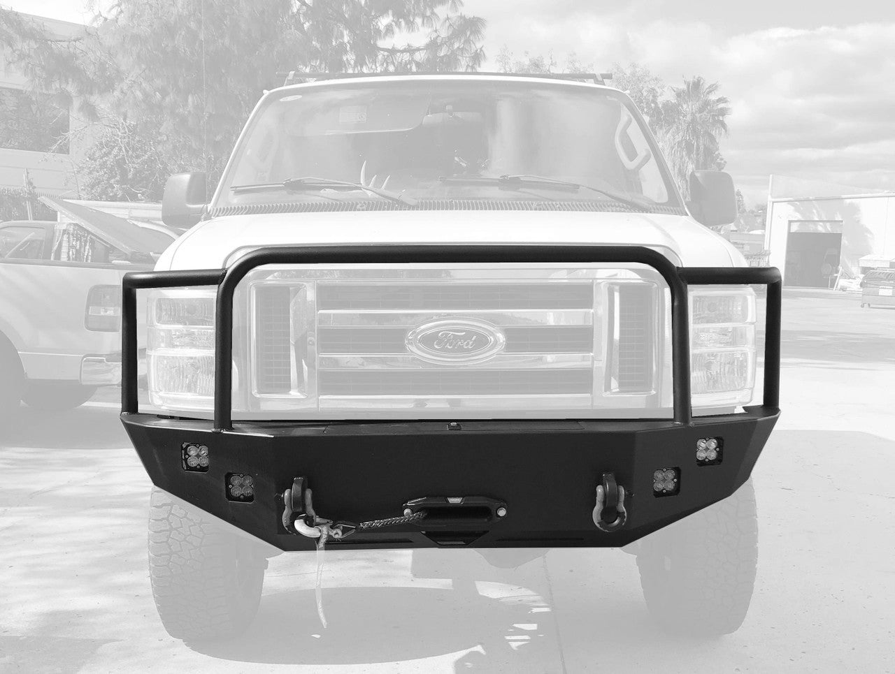 Front Bumper - 2008-14 Ford E-Series (Configuration: With Brush Guards)