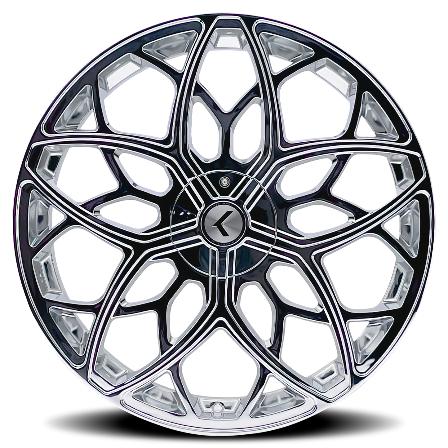 KRAZE RICOCHET KR184 CHROME 22X8.5 5-115/5-120 38MM 74.1MM KR184-22818C38