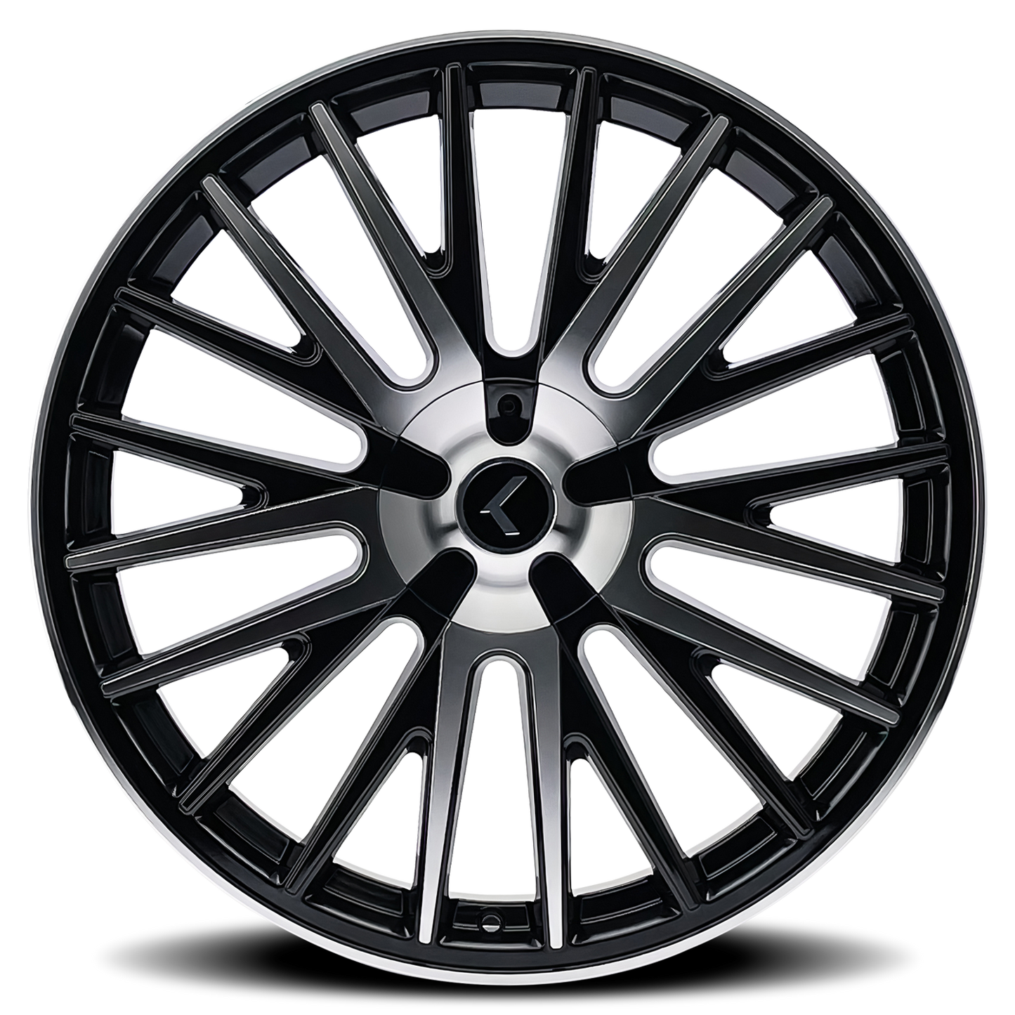 KRAZE DOUBLE DOWN KR185 BLACK MACHINED 22X8.5 5-115/5-120 38MM 74.1MM KR185-22818BM38