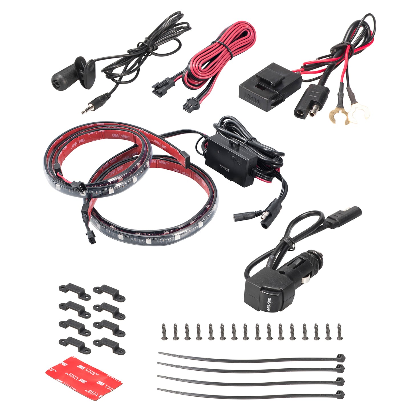 TYPE S 72 In. Smart Exterior Strip Lighting W/ 2x36 In. Plug & Glow LED Strips Hub