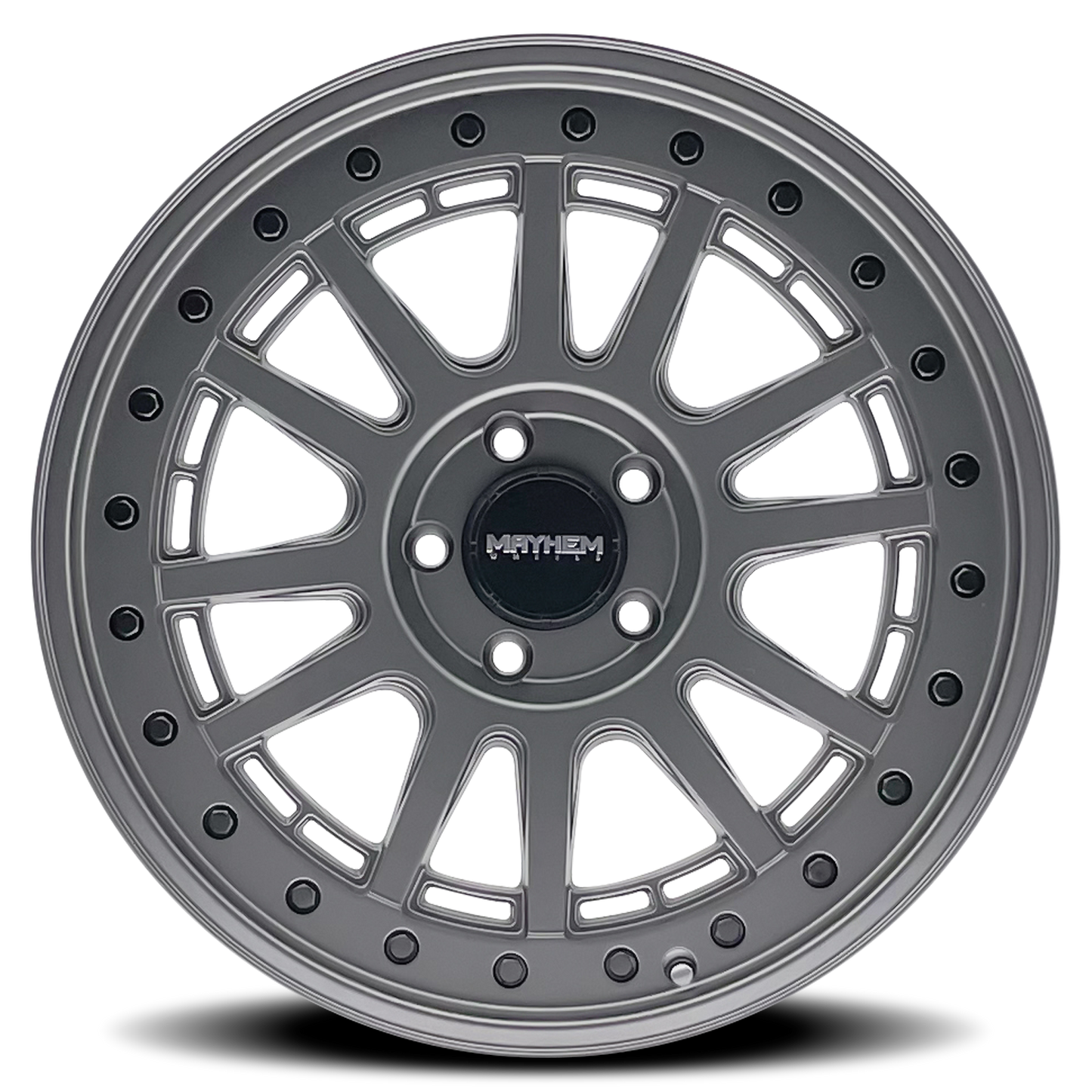 MAYHEM COMPASS 8305 MATTE GUNMETAL W/ BLK BOLT 17X9 5-127 -6MM 78.1MM