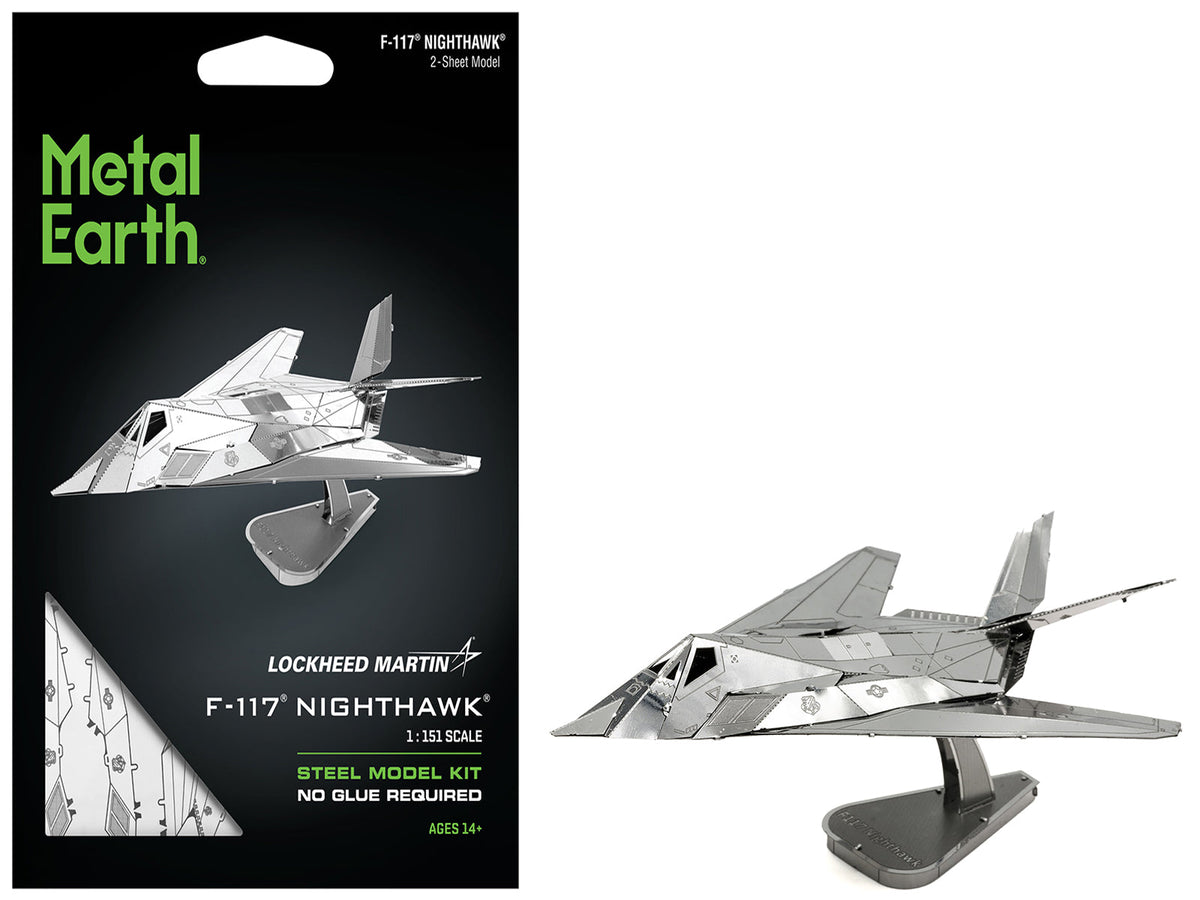 Model Kit Lockheed Martin F-117 Nighthawk Stealth Aircraft "United States Air Force" (Moderate Difficulty) Steel Model by Metal Earth free shipping USA