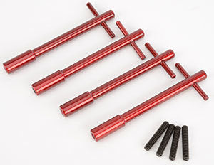 Valve Cover Wing Nuts 4pk 1/4-20 Tall Red - 68605