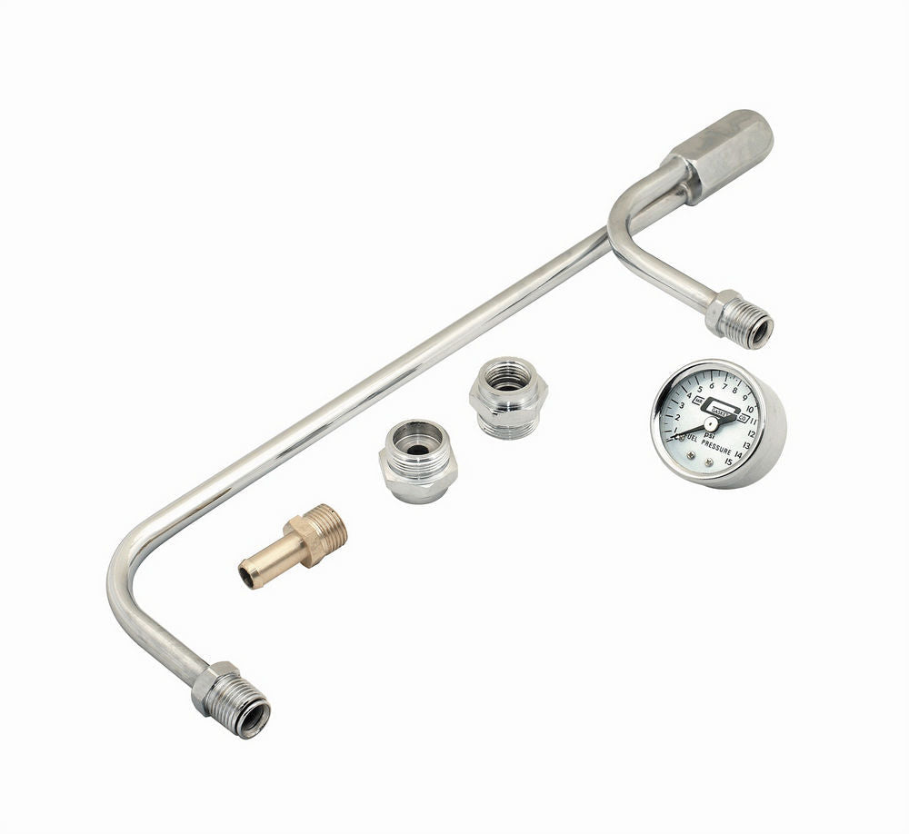Gas Line Chrm with/Pressure Gauge - 1559