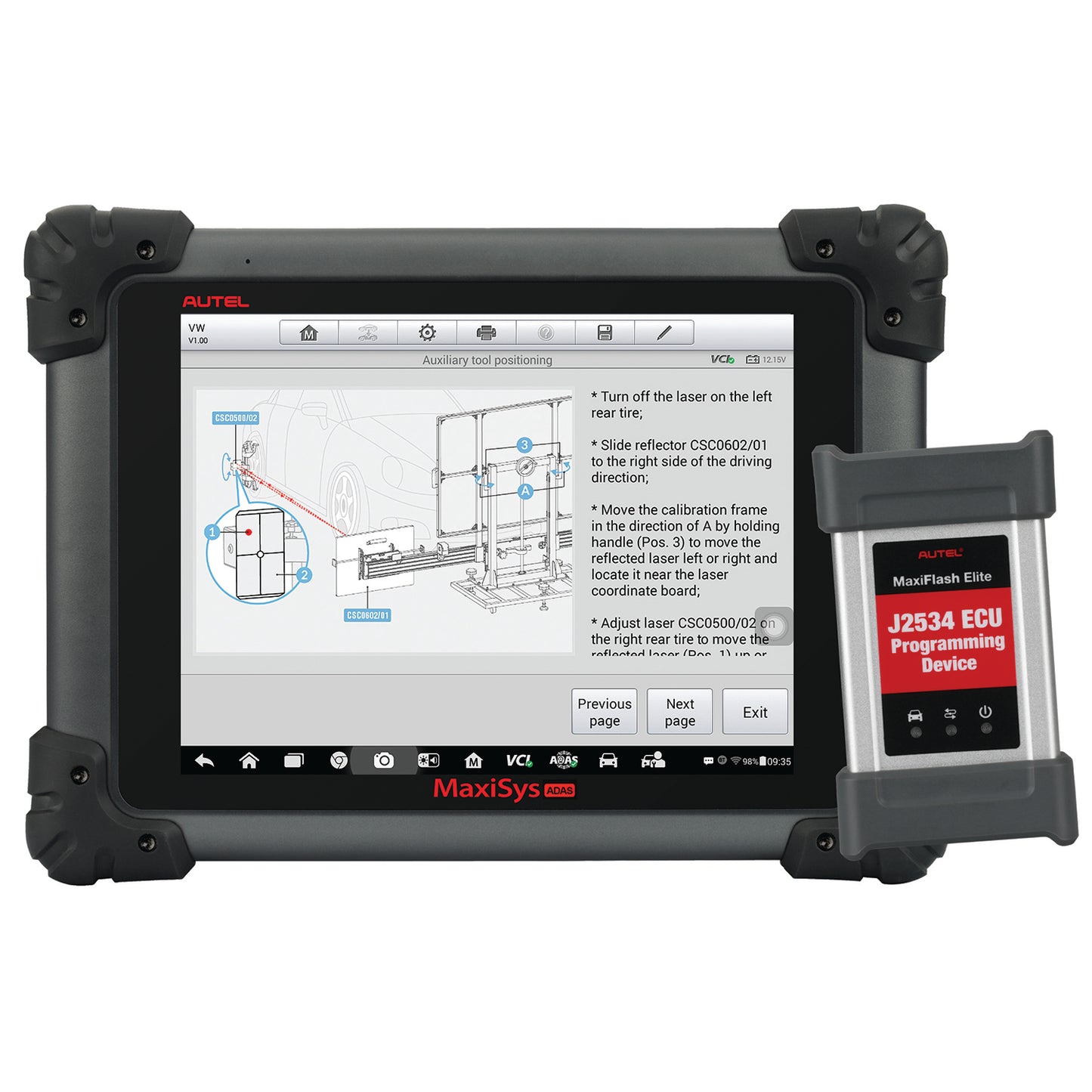 MaxiSYS ADAS Calibration And Diagnostic Tablet