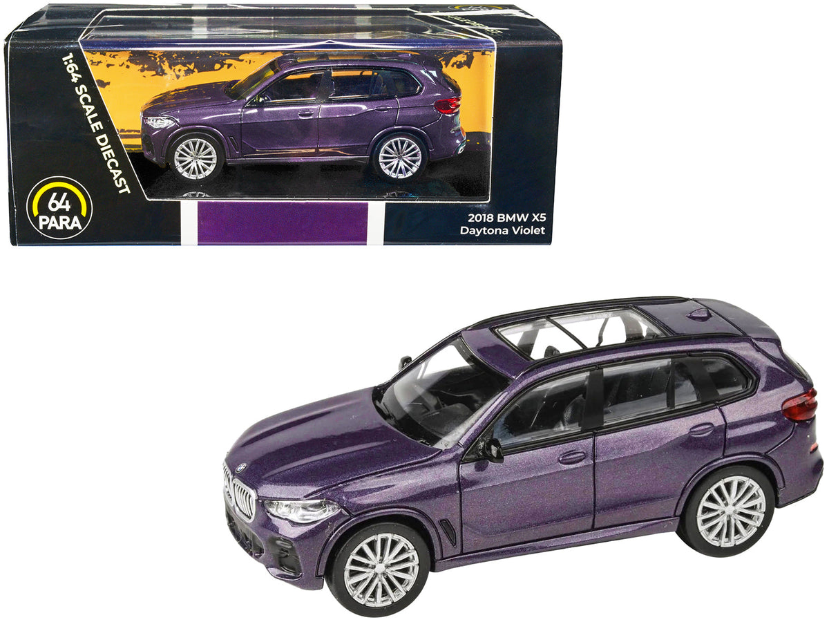 2018 BMW X5 Daytona Violet Metallic with Sunroof 1/64 Diecast Model Car by Paragon Models free shipping USA