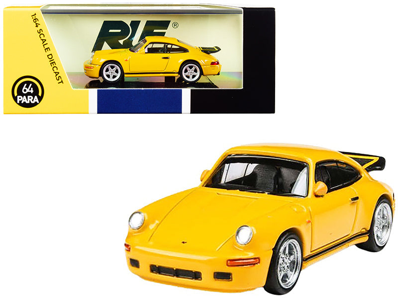 1987 RUF CTR Yellowbird Blossom Yellow 1/64 Diecast Model Car by Paragon free shipping USA