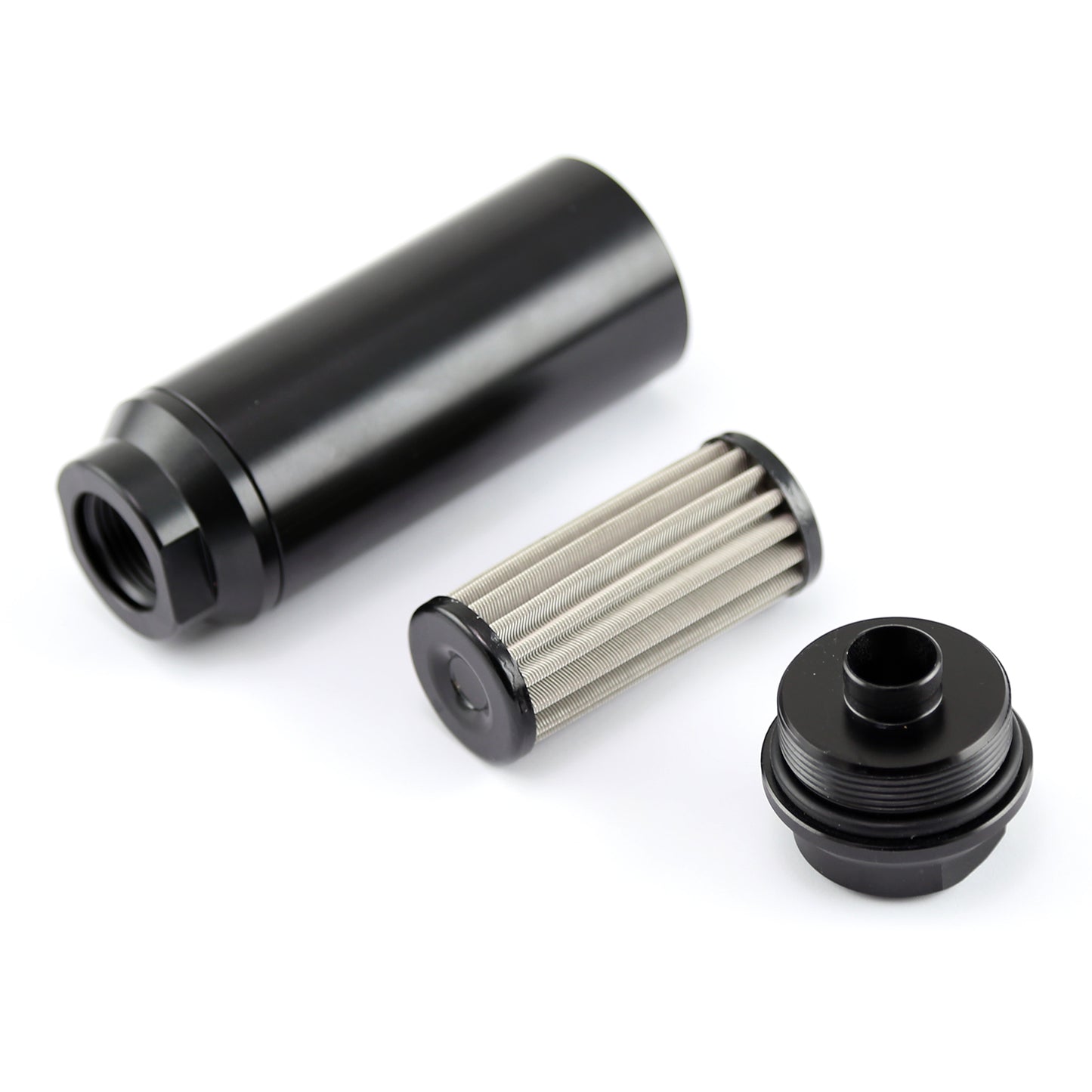 Speedmaster PCE132.1014 Inline Billet Aluminum Black Anodized Fuel Filter -10 AN Female