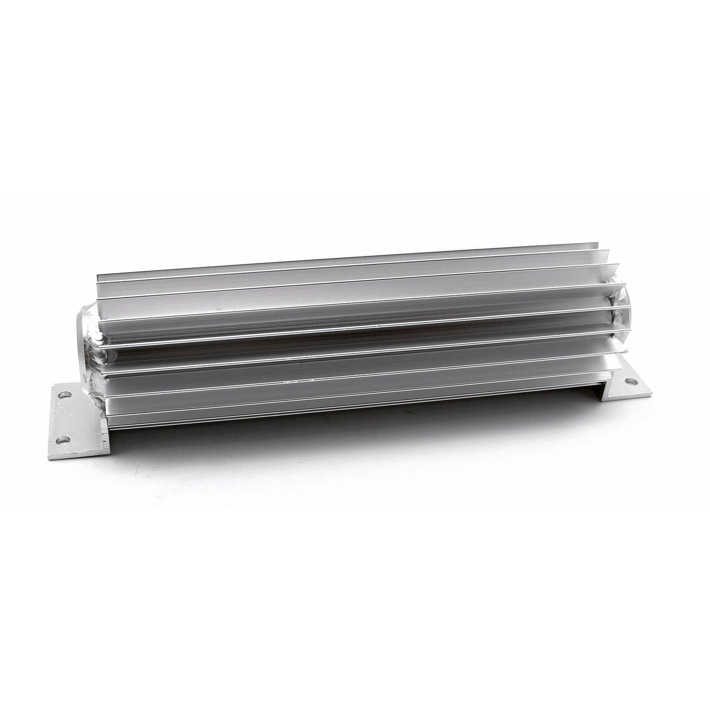 Speedmaster PCE186.1018 10" Silver Anodized Dual Pass Transmission Oil Cooler With Fittings