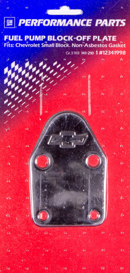SBC Bowtie Fuel Pump Block Off Plate - 141210