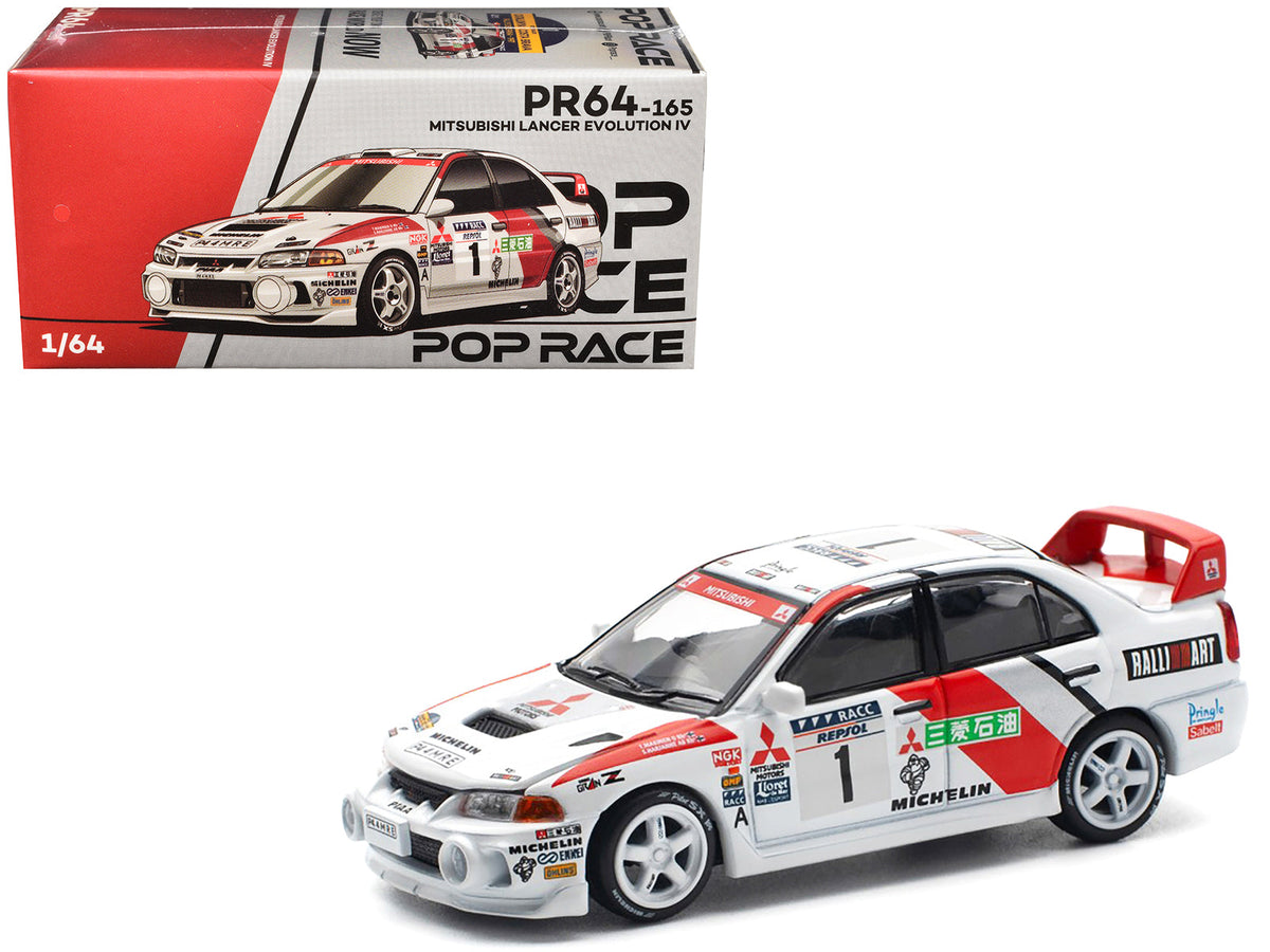 Mitsubishi Lancer Evolution IV RHD (Right Hand Drive) #1 Tommi Makinen - Seppo Harjanne Winner "Rally de Catalunya" (1997) 1/64 Diecast Model Car by Pop Race free shipping USA