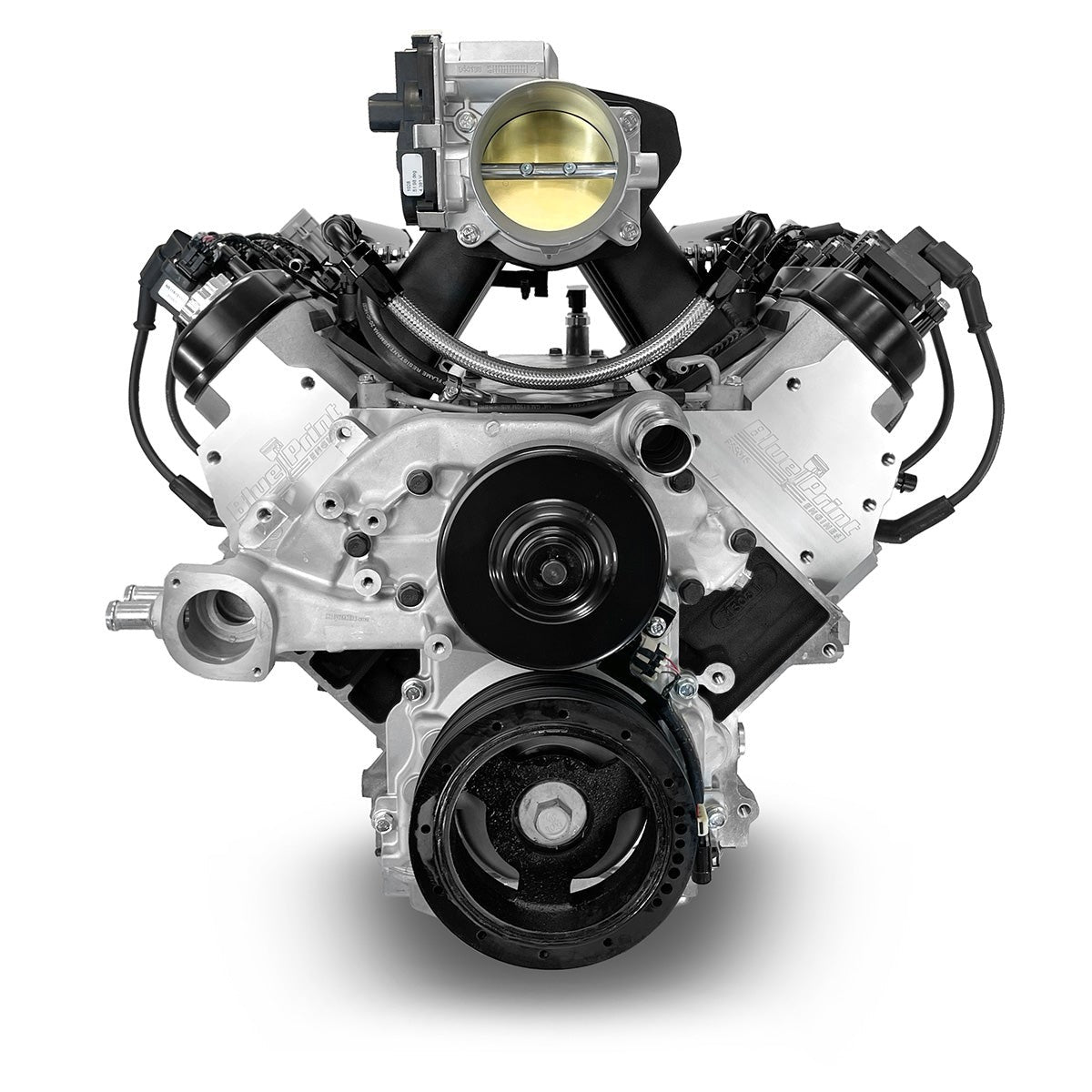 BluePrint Engines GM LS Compatible 427 C.i. Pro Series Engine - BPE Fabbed Aluminum Intake - Base Dressed - No ECU / Harness