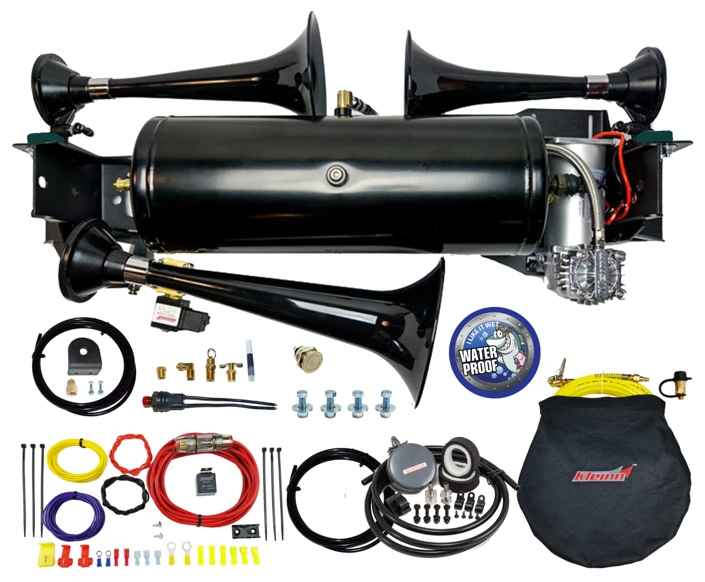 Kleinn Air Horns - RAM1500-230 - RAM 1500 230 TRAIN HORN