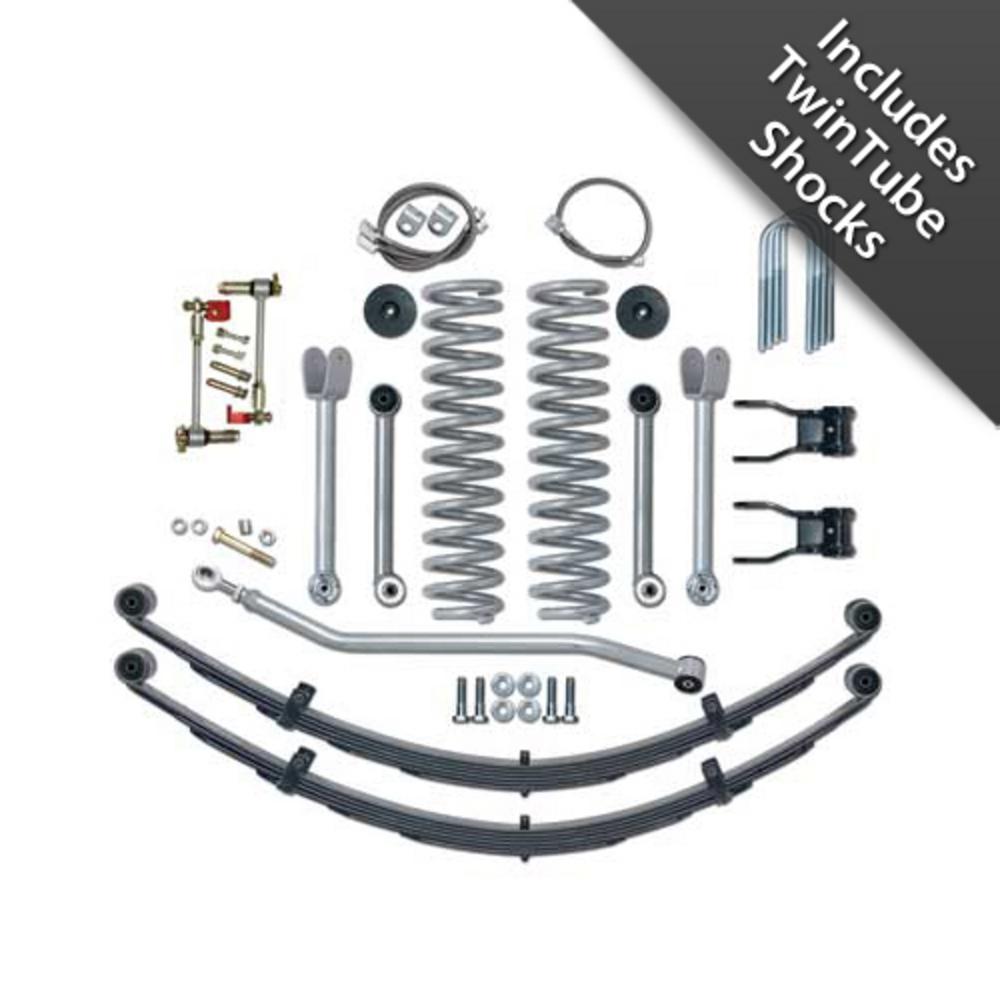 4.5 In. Super-Flex Short Arm Lift Kit W. Rear Leaf Springs And Twin Tube Shocks