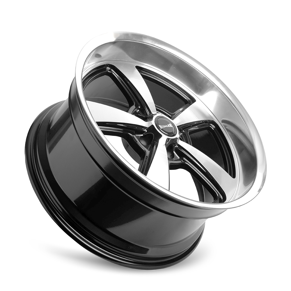 RIDLER 652 652 GLOSS BLACK WITH DIAMOND CUT FACE & LIP 20X8.5 5-127 0MM 83.82MM 652-2873GBD