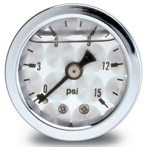 Gauge Fuel Pressure 15 PSI Liquid Filled - 650390