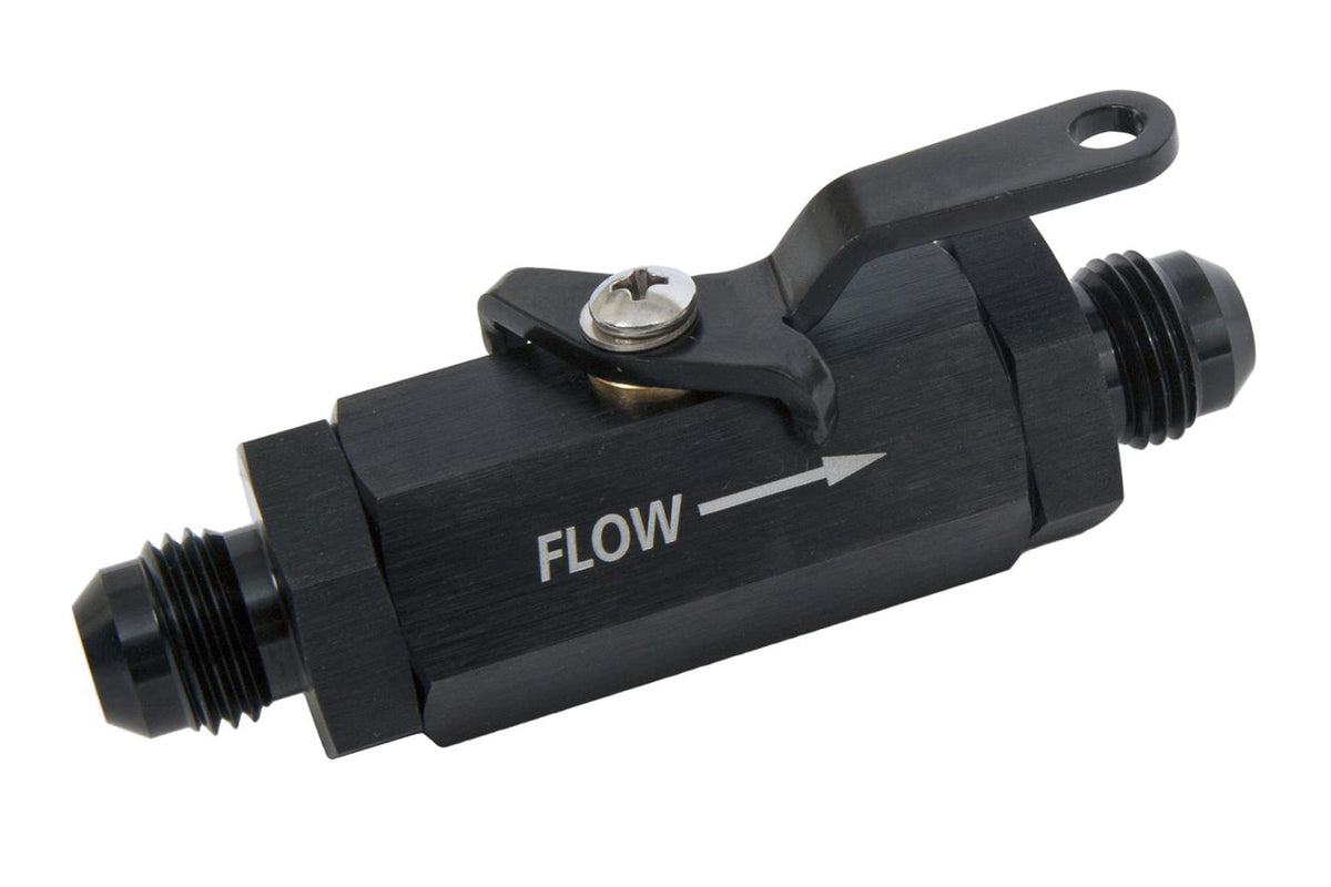 Shutoff Valve - #6an Male Black Finish - 650633