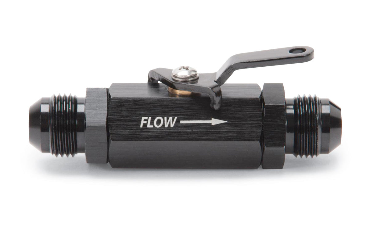 Shutoff Valve 8an Male Black Finish - 650643