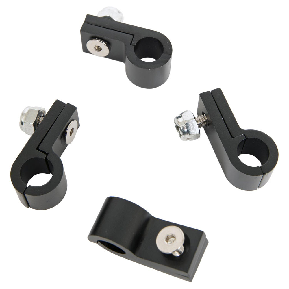 Line Clamp 6AN Tubing Black Anodized (4 Pack) - 654253