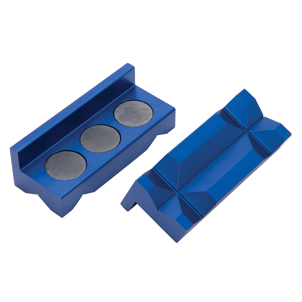 Billet Alum Vice Jaws Blue Anodized - 654420