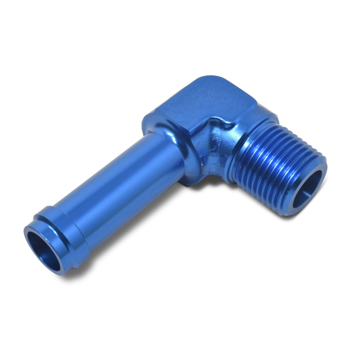 6AN 90Deg to 1/4 Pipe M Blue - 663110