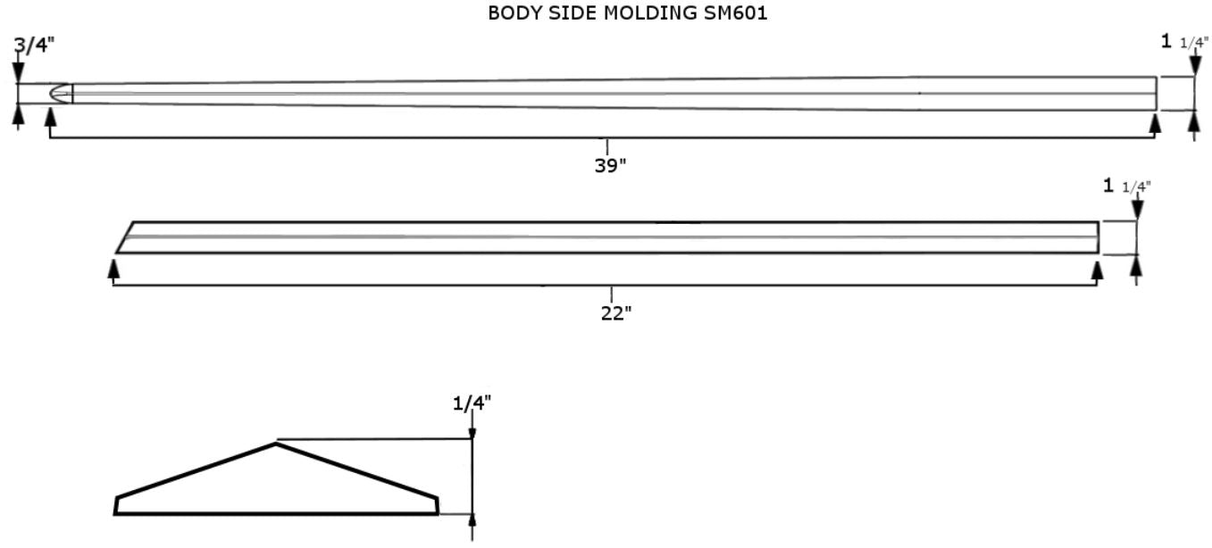 Coast To Coast Side Molding Direct Fit Chrome 4 Piece