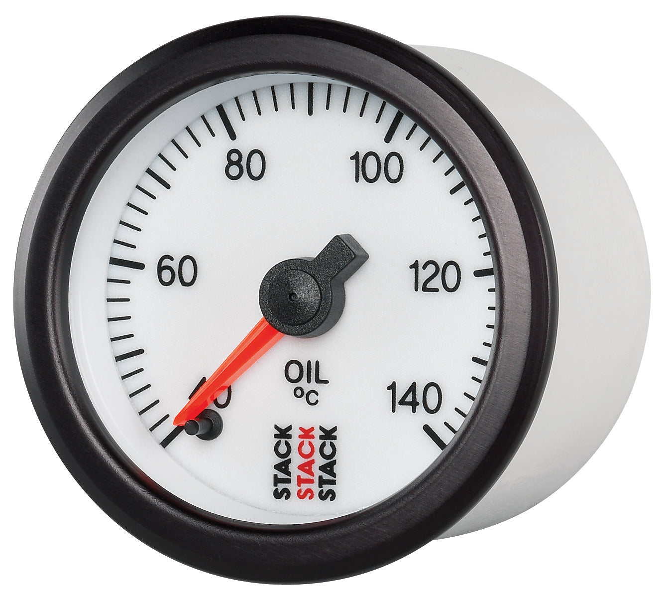 OIL TEMP PRO STEPPER MOTOR 52MM WHT 40-140 Celsius 1/8 In. NPTF MALE