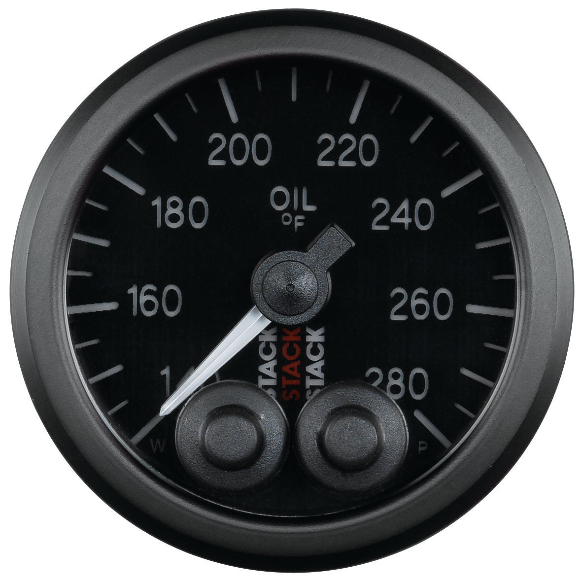 OIL TEMP PRO-CONTROL 52MM BLK 140-280 Farinihieht 1/8 In. NPTF MALE