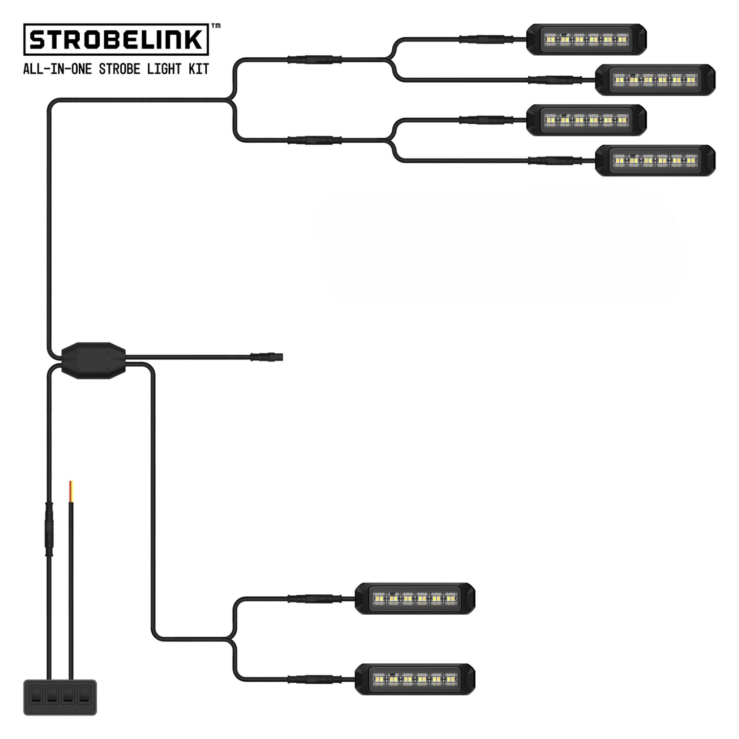 BUILTBRIGHT BB8KB06 StrobeLink® Harness - Type B For 6 Lights (1 EA)