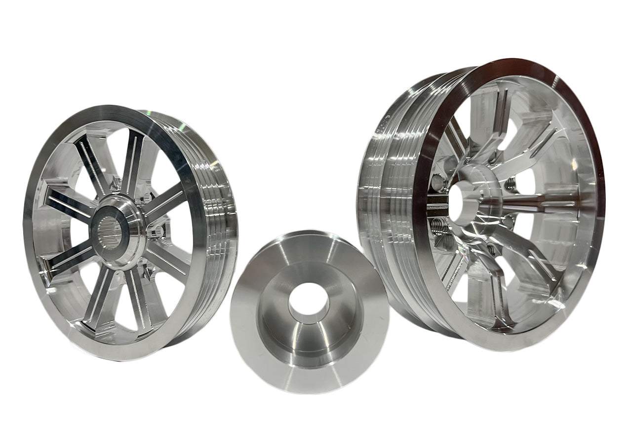 1993-2020 Subaru EJ Series Pulley Kit; Lightweight; Billet