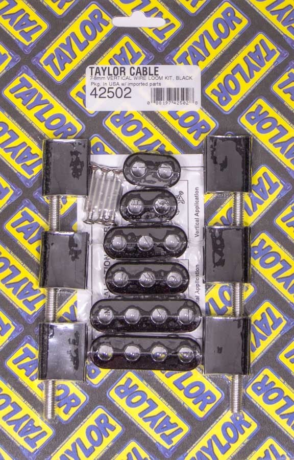 V8 Vertical Wire Loom Kit Black 7-8mm - 42502