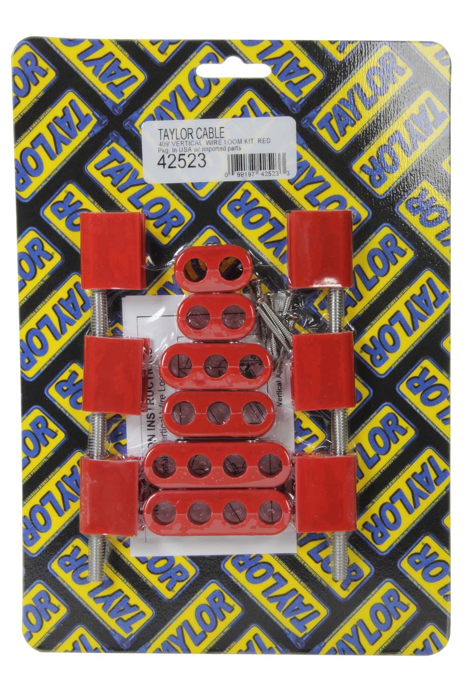 10.4mm Vertical Wire Loom Kit Red - 42523