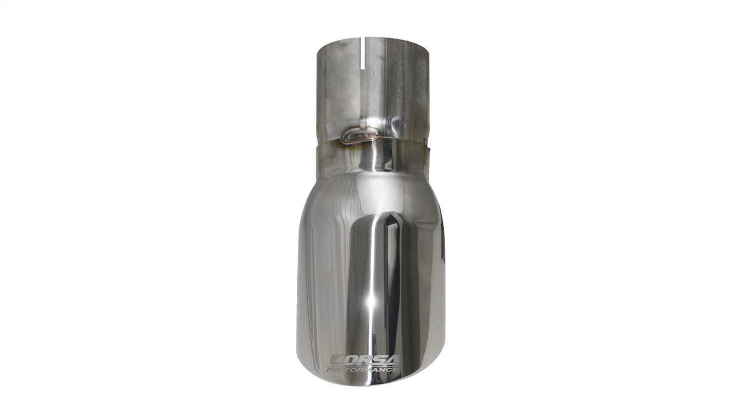 Single 4.0in. Polished Pro-Series Universal Tip Kit (3.0in. Inlet-Clamp Included