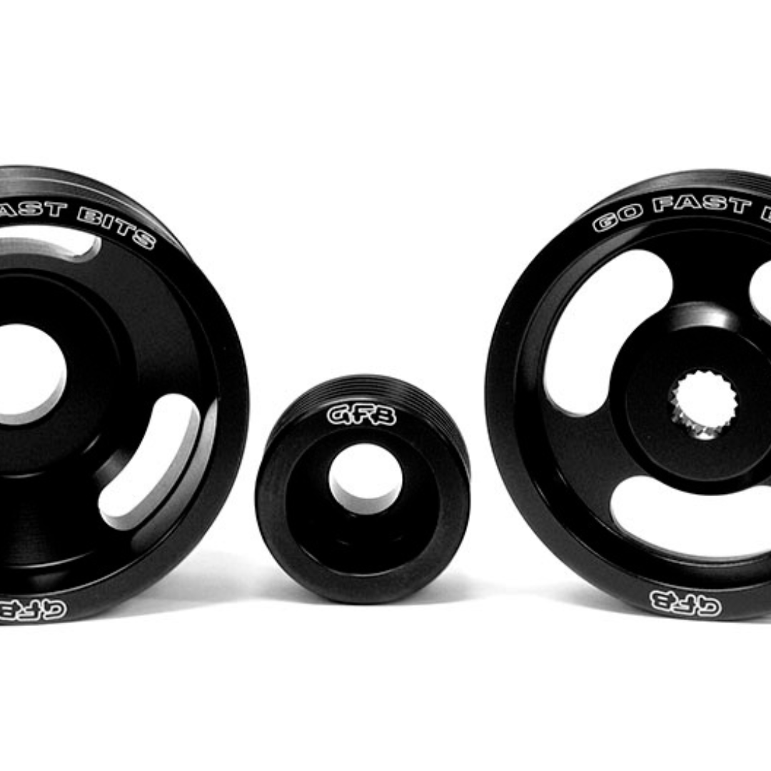 3-piece Underdrive Pulley Kit (Crank Alternator & Power Steering Pulleys & Belts.)