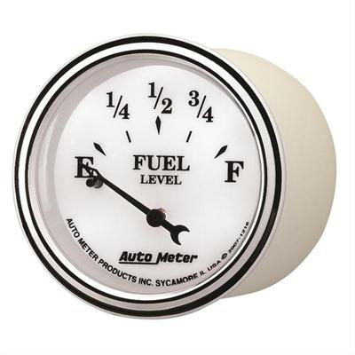AutoMeter Gauge, Fuel Level, Old Tyme White II, Empty/Full, 240 ohms/33 ohms, 2 1/16 in., Analog - 1216