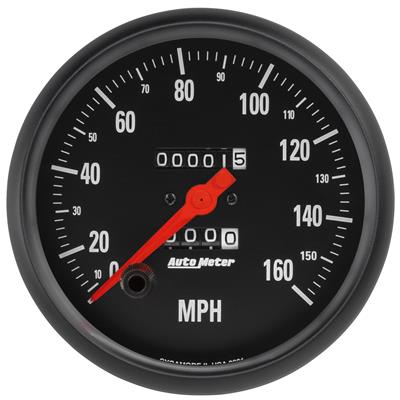AutoMeter Speedometer, Z-Series, 0-160 mph, 5 in., Analog, Mechanical, Each - 2691