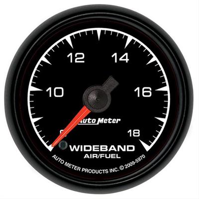 AutoMeter Air/Fuel Ratio Gauge; ES; Wideband Air Fuel Ratio Gauge; 2 1/16 in.; Analog; 8-18; Full - 5970